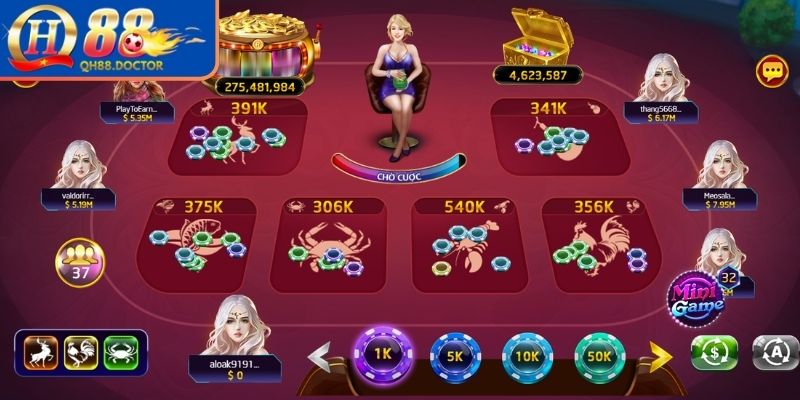 Bầu cua QH88 Mini hấp dẫn