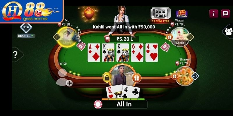 Poker QH88 – Trải Nghiệm Game Tư Duy Và Chiến Thuật Đỉnh Cao 3 Chơi ít bài tấn công mạnh